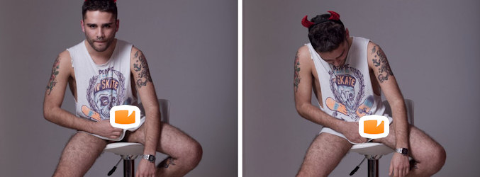 Sergi muestra su erección en una sesión fotográfica para Mano Martínez