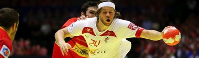 Encuentro de balonmano entre España y Dinamarca