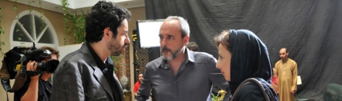 Manuel Ríos en el rodaje de 'Rescatando a Sara'
