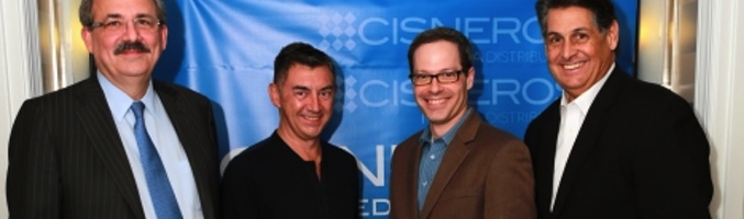 Miguel Dvorak, Ricardo Medina, Jonathan Blum y César Díaz, componentes de la productora y distribuidora