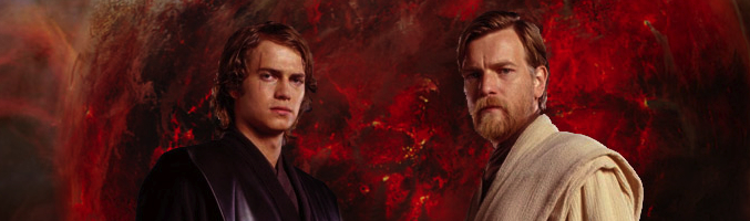 Anakin Skyalker y Obi-Wan Kenobi en "Stars Wars. Episodio 3: La venganza de los Sith"