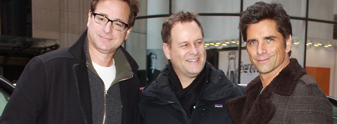 Bob Saget, Dave Coulier y John Stamos reunidos para promocionar su anuncio de la Super Bowl