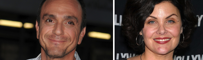 Hank Azaria y Sherilyn Fenn