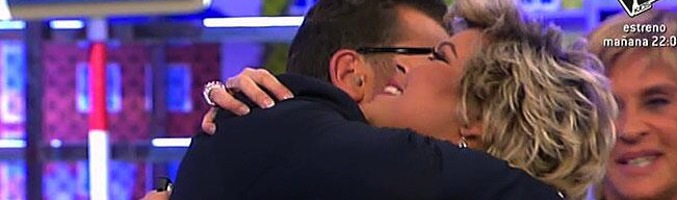 Abrazo entre Terelu Campos y Jorge Javier 