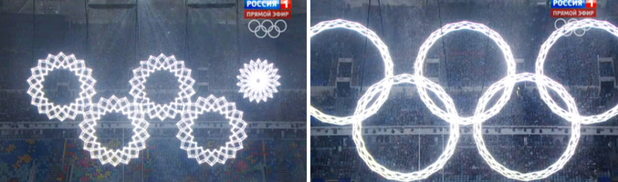 Imagen del fallo e imagen del ensayo emitidas por Rossiya 1 <span>Fuente: Associated Press</span>