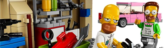 Homer y Ned Flanders de Lego