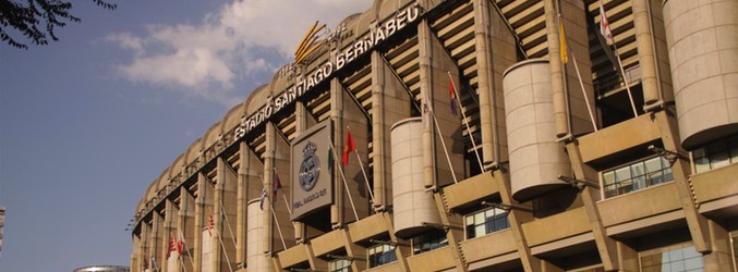 Fachada del estadio Santiago Bernabéu