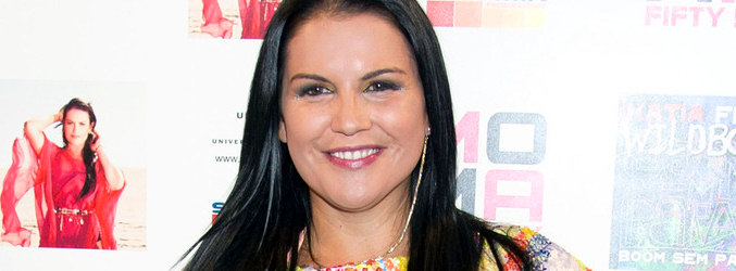 Kátia Aveiro en la presentación de su début musical en España en 2013