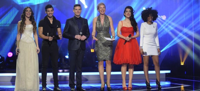 Concursantes de &#39;Mira quien va a Eurovisión&#39; con Ane Igartiburu