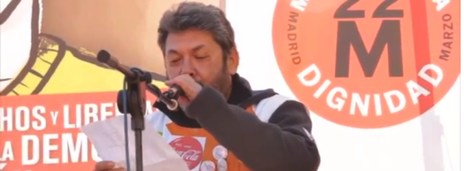 Lectura del manifiesto este domingo en el centro de Madrid