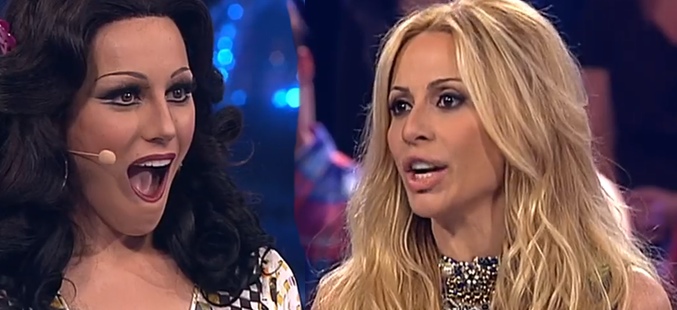 Captura de imagen del momento tenso entre Marta Sánchez y Edurne en 'Tu cara me suena'