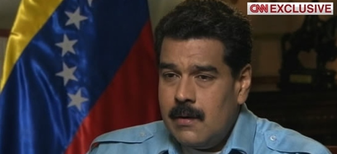 Captura de imagen de Nicolás Maduro entrevistado en CNN
