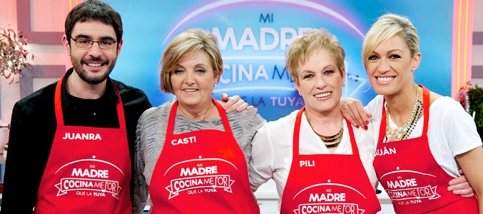 Las madres de Luján Argüelles y Juanra Bonet compitieron en el primer programa de 'Mi madre cocina mejor que la tuya'
