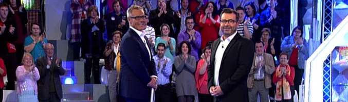 Jorge Javier Vázquez en su visita a 'Hay una cosa que te quiero decir' para mostrar su apoyo a María Patiño