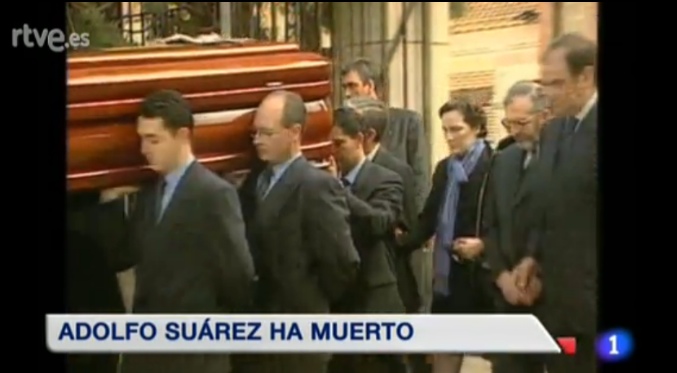 TVE anuncia la muerte de Adolfo Suárez