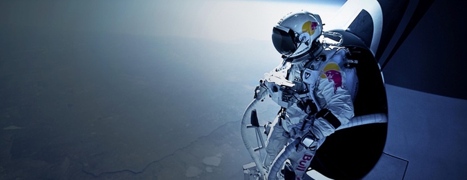 Felix Baumgartner haciendo historia