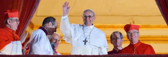 Francisco I tras ser elegido nuevo Papa