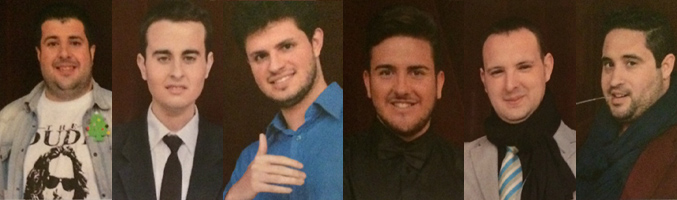 Borja Aranda, César Rey, Manu Román, Daniel Sánchez, Álvaro Pinazo y Sergio García