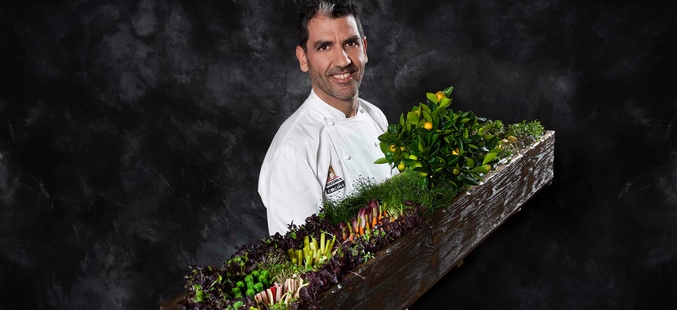 Paco Roncero con "Huerto de hierbas amargas y verdura encurtida"