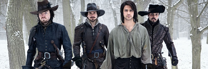 Santiago Cabrera, Howard Charles, Luke Pasqualino y Tom Burke en 'Los mosqueteros'