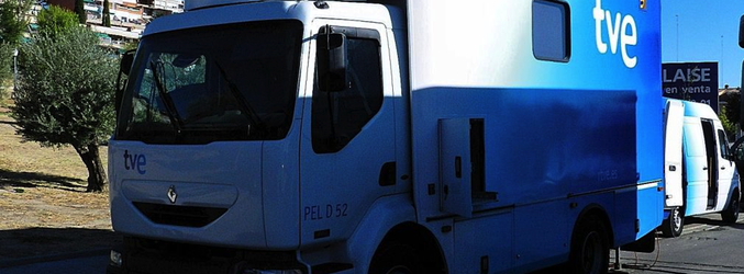 Un camión de TVE