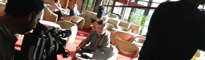 Momento del rodaje del documental