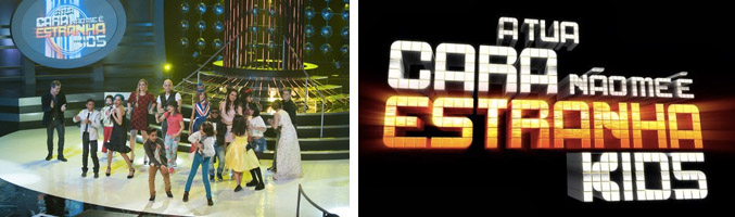 Imagen del programa. A la derecha, logotipo de A Tua Cara Não Me é Estranha - Kids'