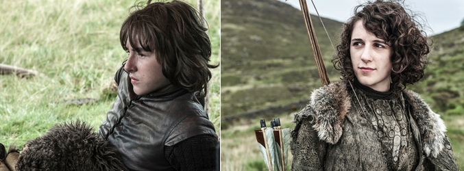 Los personajes Bran Stark y Meera Reed
