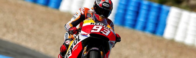 Marc Márquez celebra su primer puesto en el GP de España