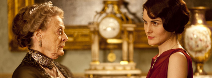 Maggie Smith y Michelle Dockery en la cuarta temporada de 'Downton Abbey'