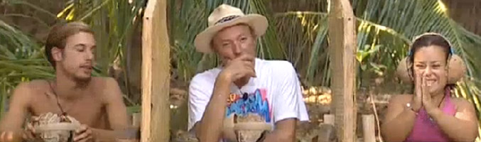 Abraham, Amador Mohedano y Chiqui, componente del equipo verde