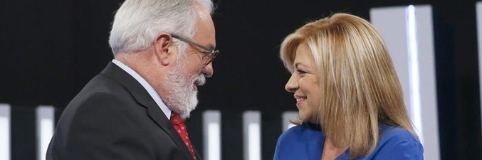 Miguel Arias Cañete y Elena Valenciano debatieron el pasado 15 de mayo en TVE