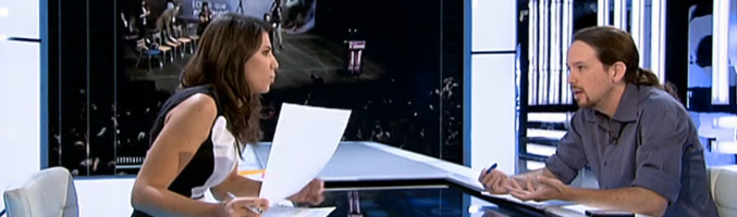 Ana Pastor y Pablo Iglesias en 'El objetivo'