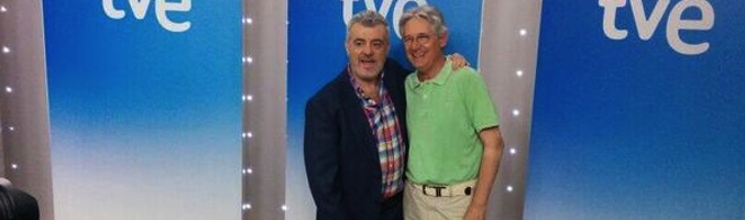 Millán Salcedo y Josema Yuste en la presentación de 'El pueblo más divertido'