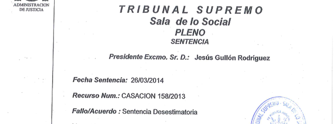 Imagen de la sentencia del Tribunal Supremo