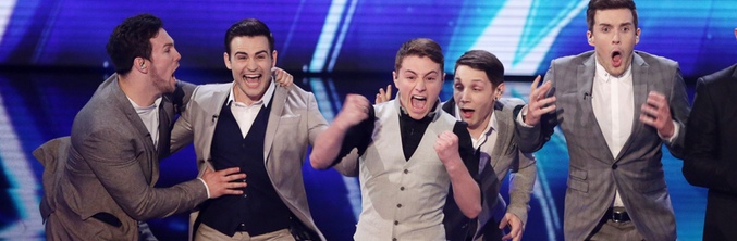 El grupo musical Collabro celebra la victoria