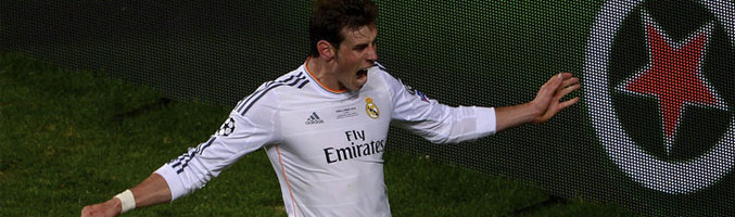 Bale celebra un gol en la final de la Champions League