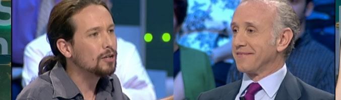 Pablo Iglesias y Eduardo Inda en una de sus últimas intervenciones en 'laSexta noche'