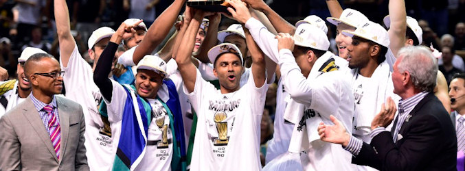 San Antonio Spurs celebra su victoria en la NBA