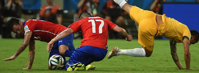 La Selección Chilena contra Australia en el Mundial de Brasil 2014
