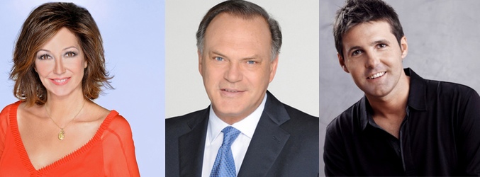 Ana Rosa Quintana, Pedro Piqueras y Jesús Cintora