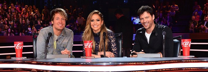 Keith Urban, Jenniger Lopez y Harry Connick Jr.