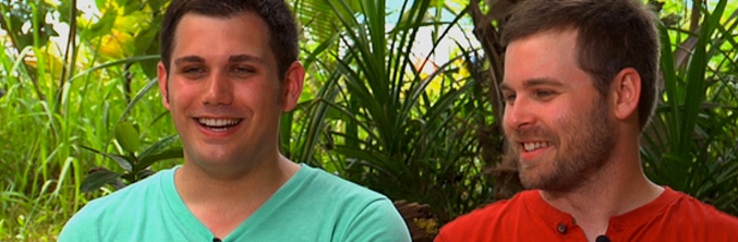 Caleb Bankston y su prometido Colton Cumbie