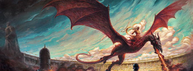 Daenerys Targaryen en la cubierta de "Danza de dragones", el quinto libro de "Canción de hielo y fuego"