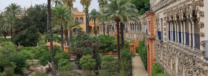 Vista parcial de los Jardines del Real Alcázar de Sevilla, donde se grabará 'Juego de Tronos'