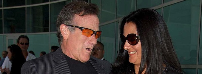 Robin Williams con su ex mujer