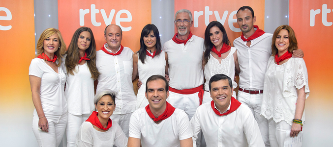 Equipo de RTVE para los San Fermines 2014