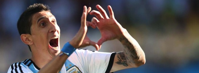 Di María celebra su gol en octavos