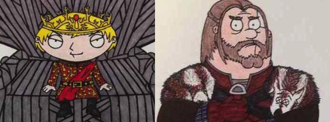 Stewie como Joffrey y Peter Griffin como Ned Stark<span>Eric LaSorda </span>