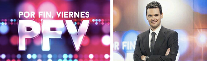 Logotipo del programa. A la derecha, el presentador Jon Bilbao